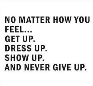 Never give up