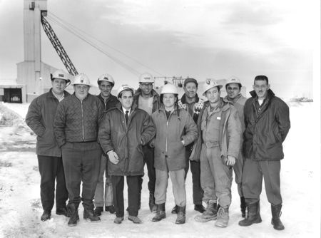 Francis Yohnke and management team at the mine.